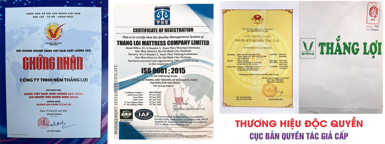 Nệm cao su thiên nhiên super win thắng lợi