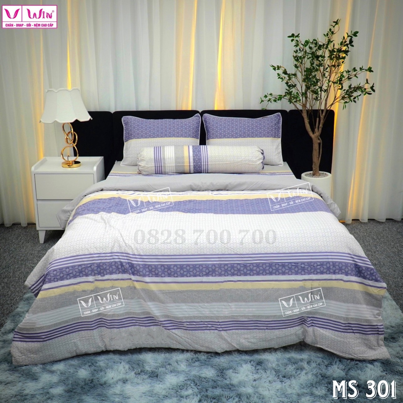 Bộ chăn ga Tencel cao cấp Thắng Lợi MS301
