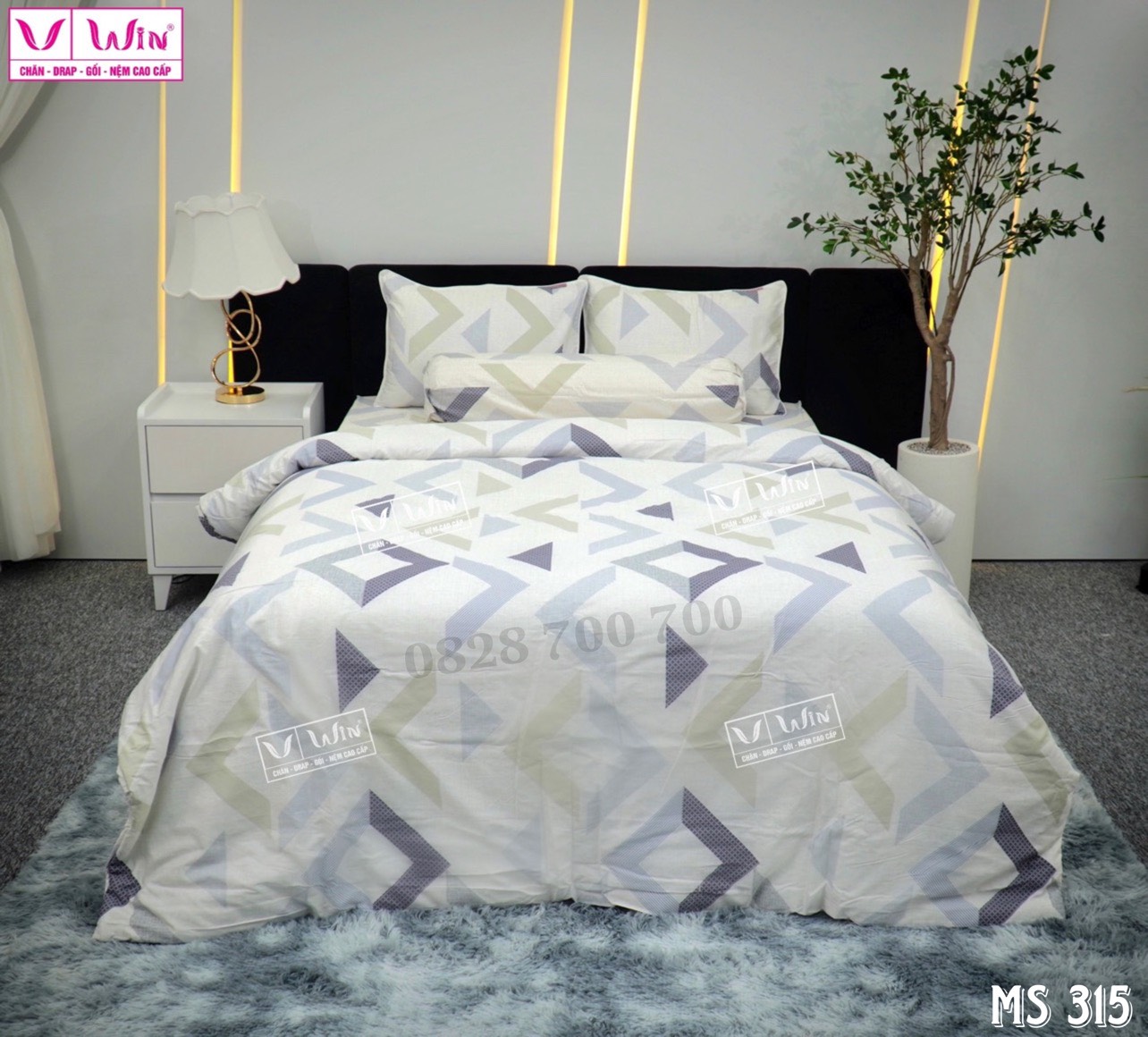 Bộ chăn ga Tencel cao cấp Thắng Lợi MS315